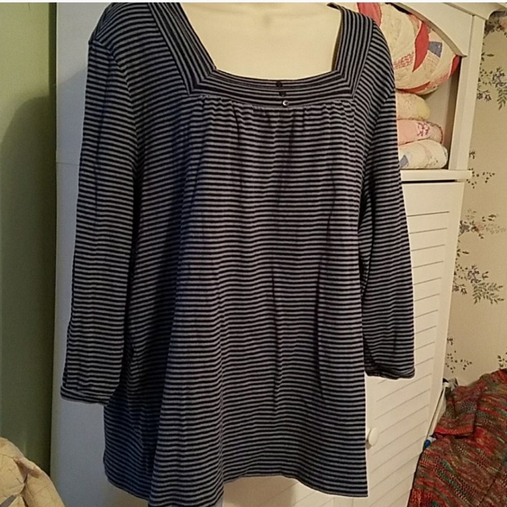 *FINAL PRICE* St. John's Bay Striped Shirt - Picture 2 of 4